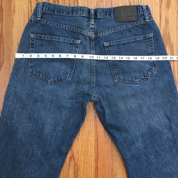 Lee Premium Select Straight Leg Dark Blue Denim Jeans - Picture 12 of 16